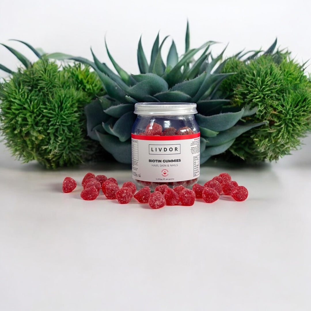 LIVDOR Hair Growth Gummies - Red