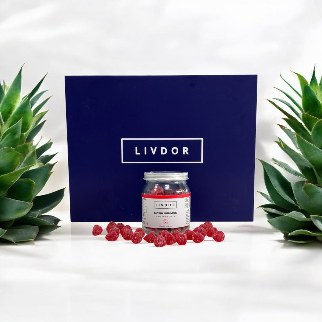 LIVDOR Hair Growth Gummies - Red