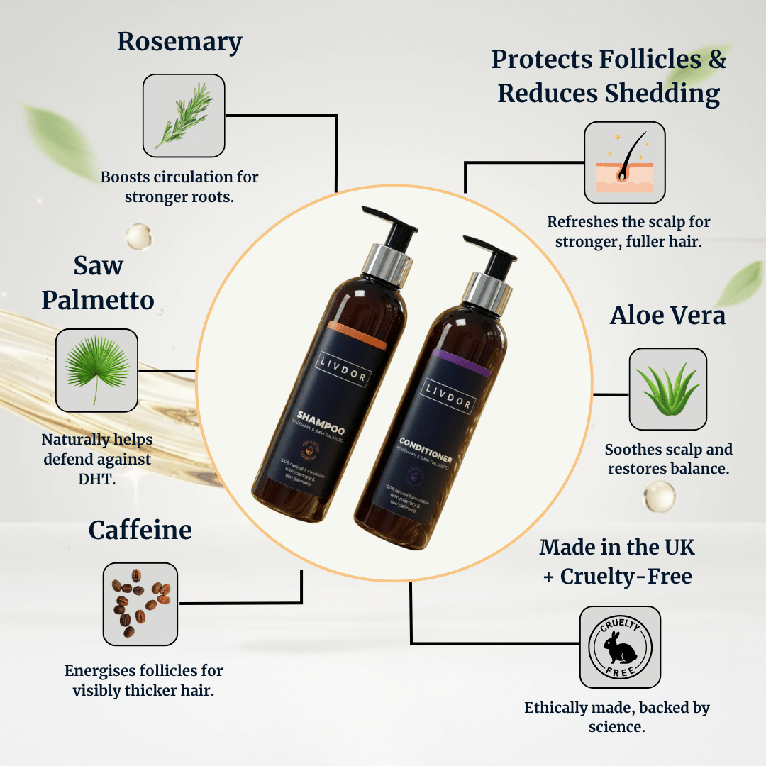 LIVDOR LIVDOR Rosemary & Saw Palmetto Shampoo & Conditioner Bundle