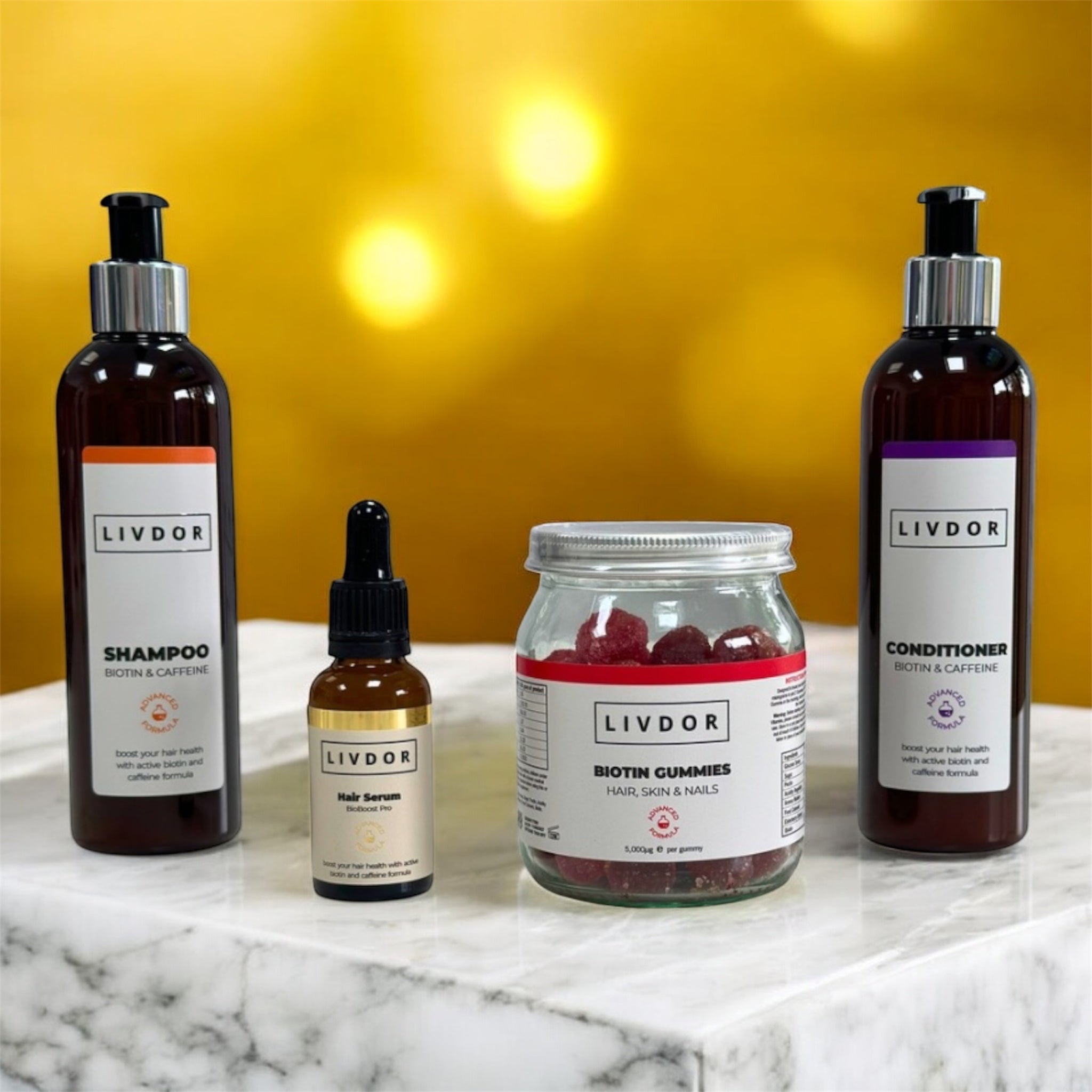 LIVDOR Ultimate Biotin & Caffeine Hair Growth Bundle