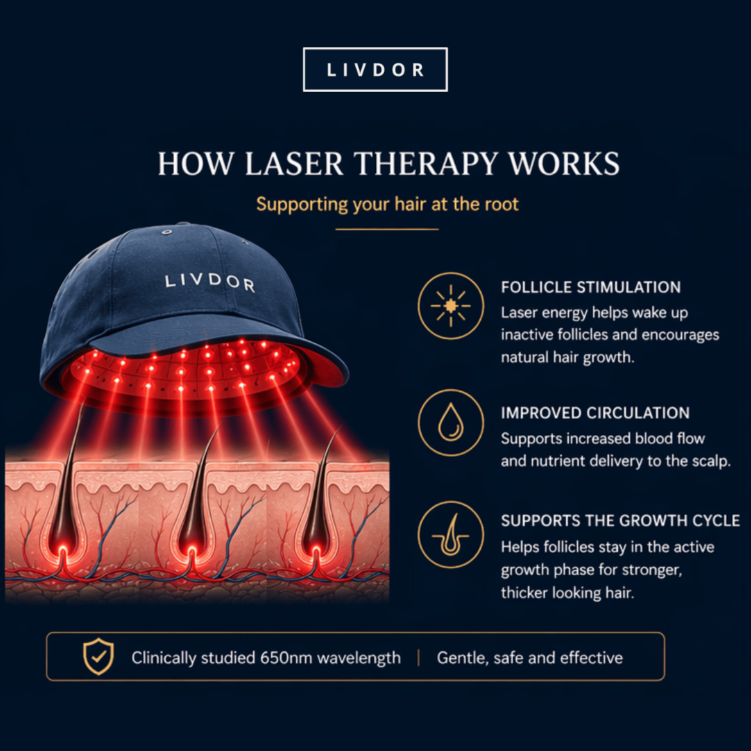 LIVDOR LIVDOR Laser Hair Growth Cap for Thicker, Fuller Hair